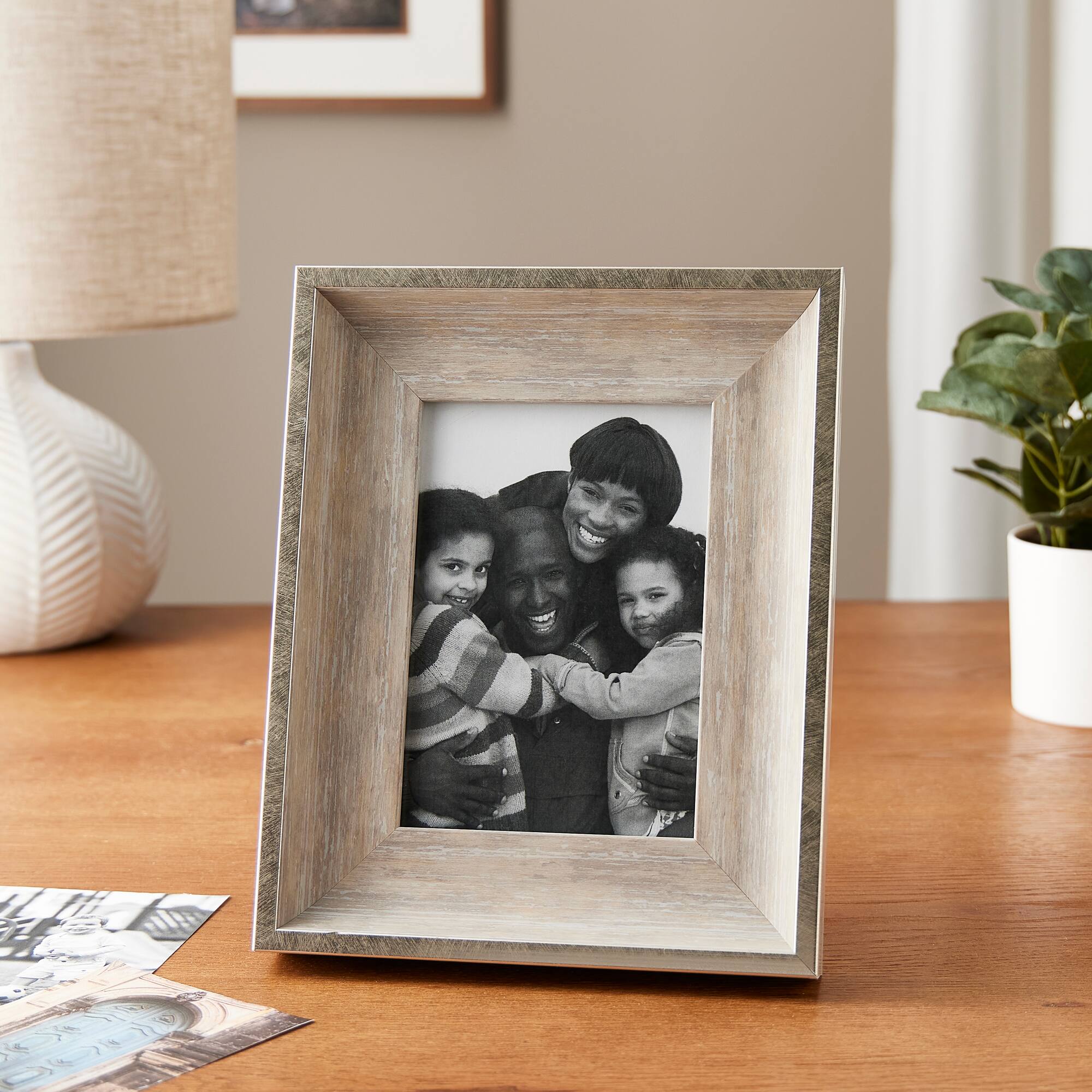Expressions™ Metallic Edge Champagne Woodgrain Frame by Studio Décor